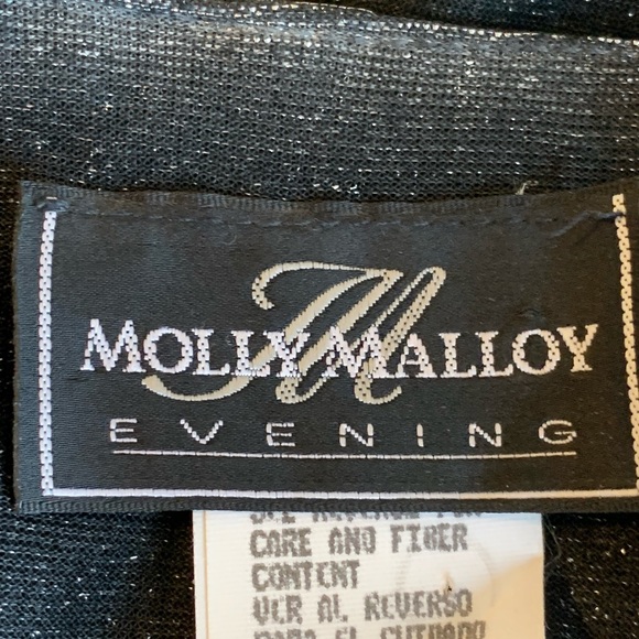MOLLY MALLOY BLACK WITH SILVER SHIMMER COCKTAIL PARTY DRESS. WOMEN’S SIZE 12. - Picture 8 of 10